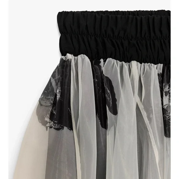 Zara ZW Collection Printed Organza Dress - Picture 7 of 7